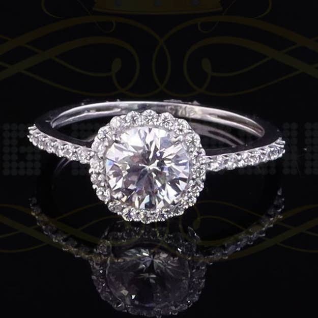 King Of Bling's2.21ct Cubic Zirconia Sterling White Silver Round Wedding Womens Ring Size 7 for wholesale by KING OF BLINGS