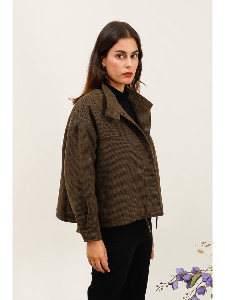 Brown 5909 WOOL JACKET for wholesale on Faire2