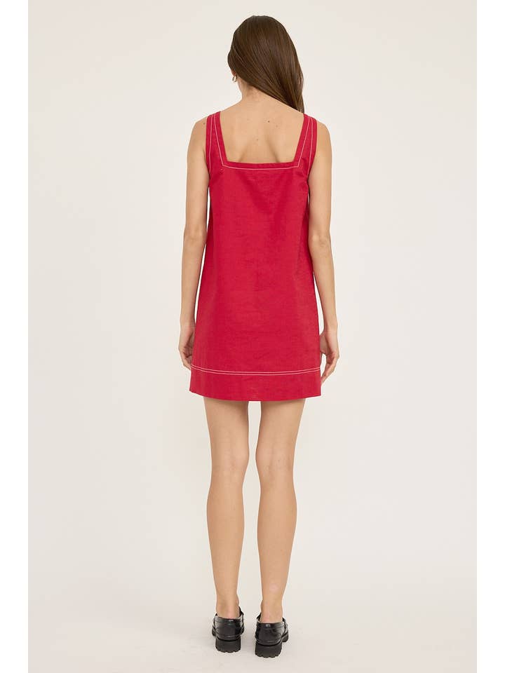 RAISONNEL - Wholesale Dress - Women's - Contrast Stitch Mini Dress - RD110212