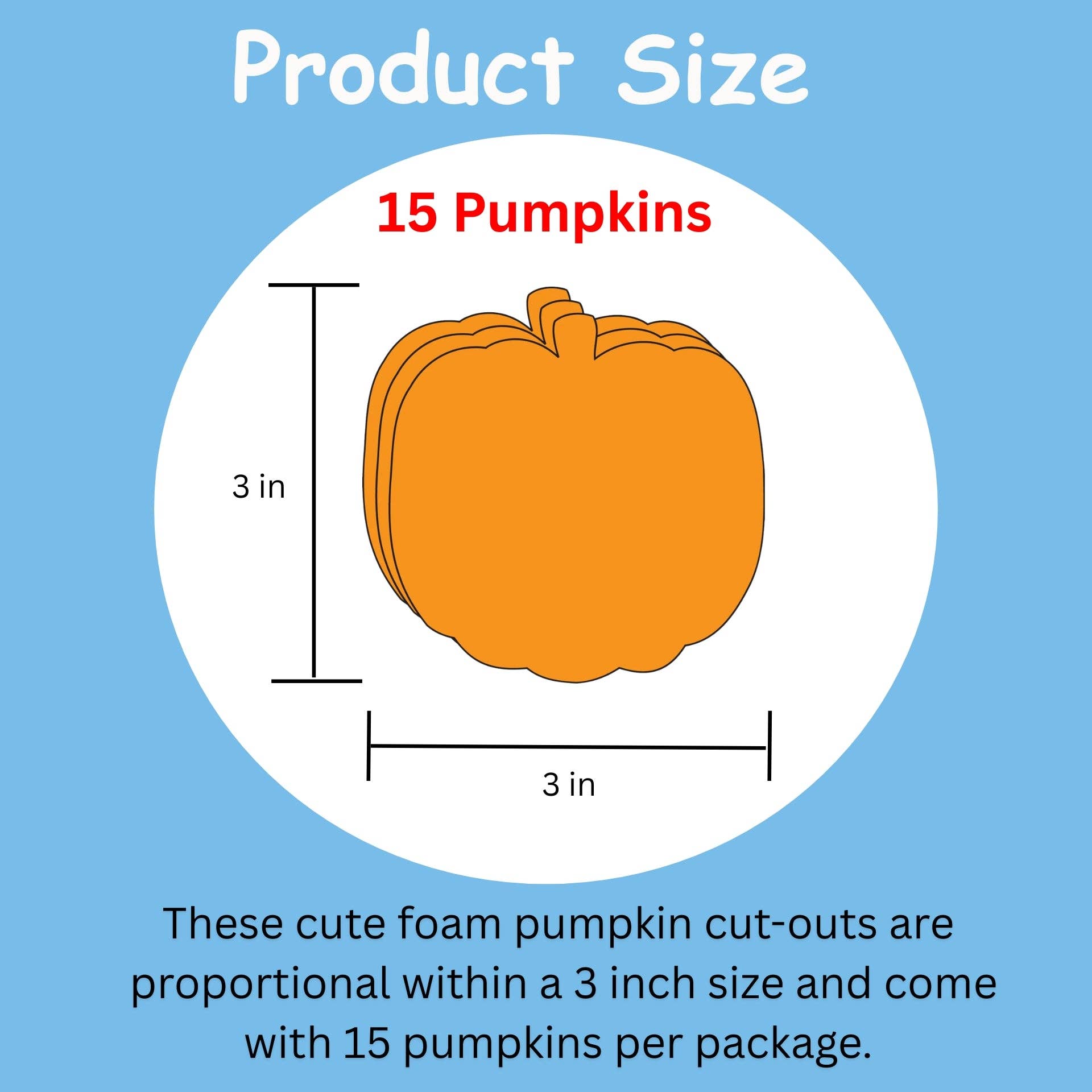 Creative Shapes Etc. – wholesale Cutouts – Small Single Color Creative Foam Cut-Outs - Pumpkin1