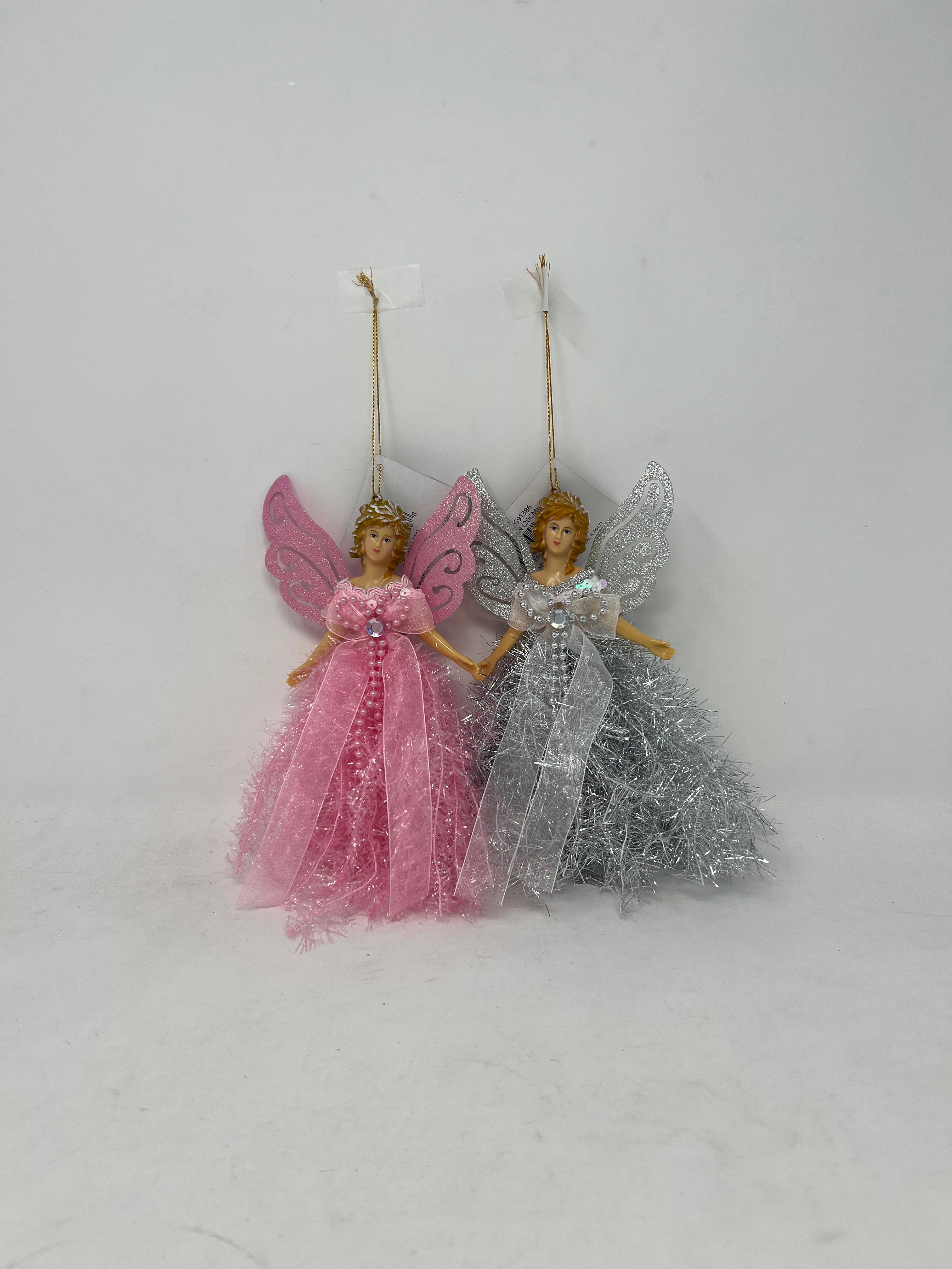 USA HomeMax - Wholesale Christmas Decoration - 8" Ornament Angel w/ Tinsel & Glitter0