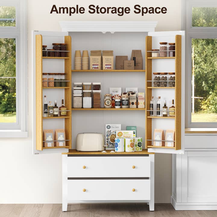 Heynemo - Wholesale Cabinet - 70'' Tall Kitchen Pantry Cabinet, Wood Cupboard5