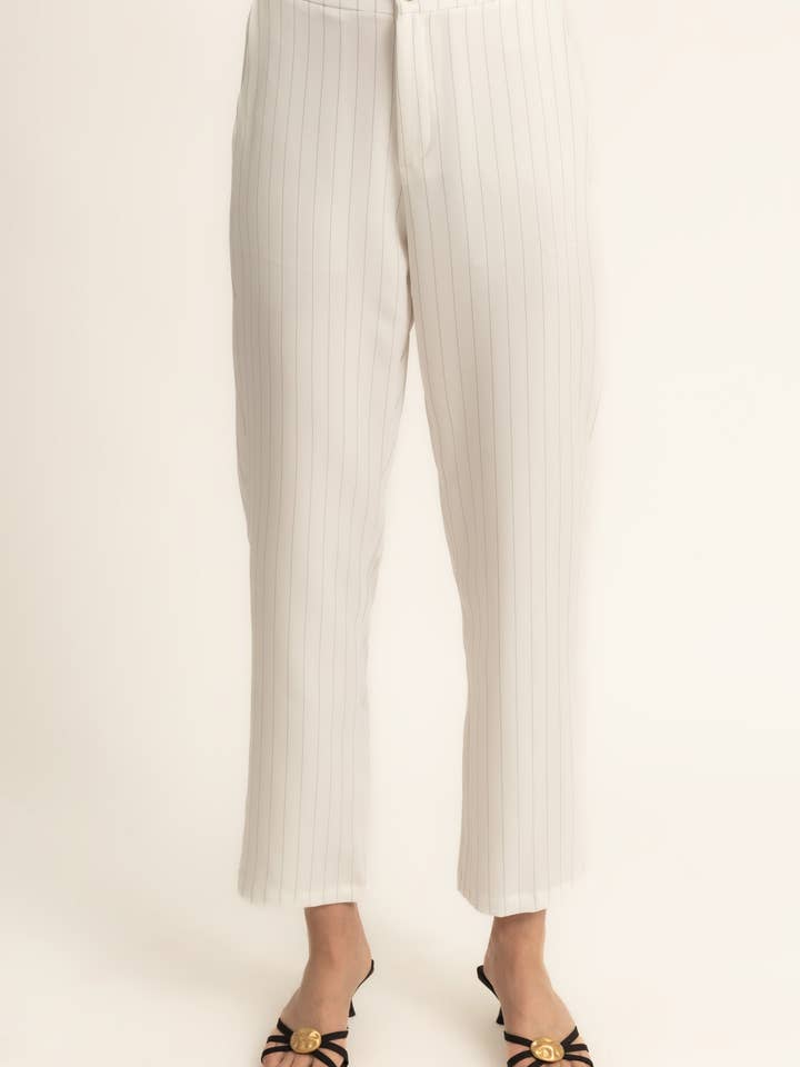 SLIM-BUKSER MED DIPLOMATSTRIBE B2B for engroshandel hos CMS Love