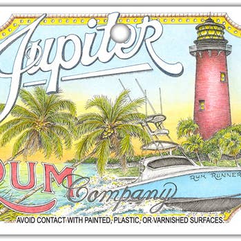Jupiter Rum Co Die Cut Pina Colada Scented Air Freshener for wholesale by Jupiter Rum Co