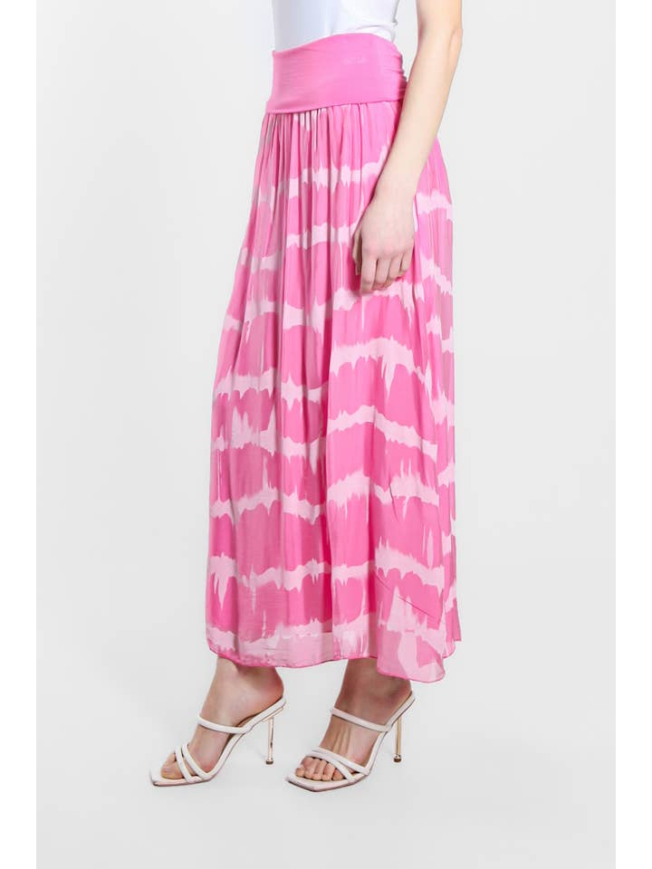 TINA Stephens Italy/Tees By Tina - Venta al por mayor Falda - Mujer - Falda de cintura plegable de seda Tie Dye Brenda (SL204TD)12