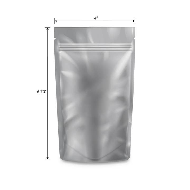 Cannatron - Wholesale Food Storage Wrap/Bag - 1/4 Ounce Mylar Bags - Loud Lock - 100ct White/Clear1