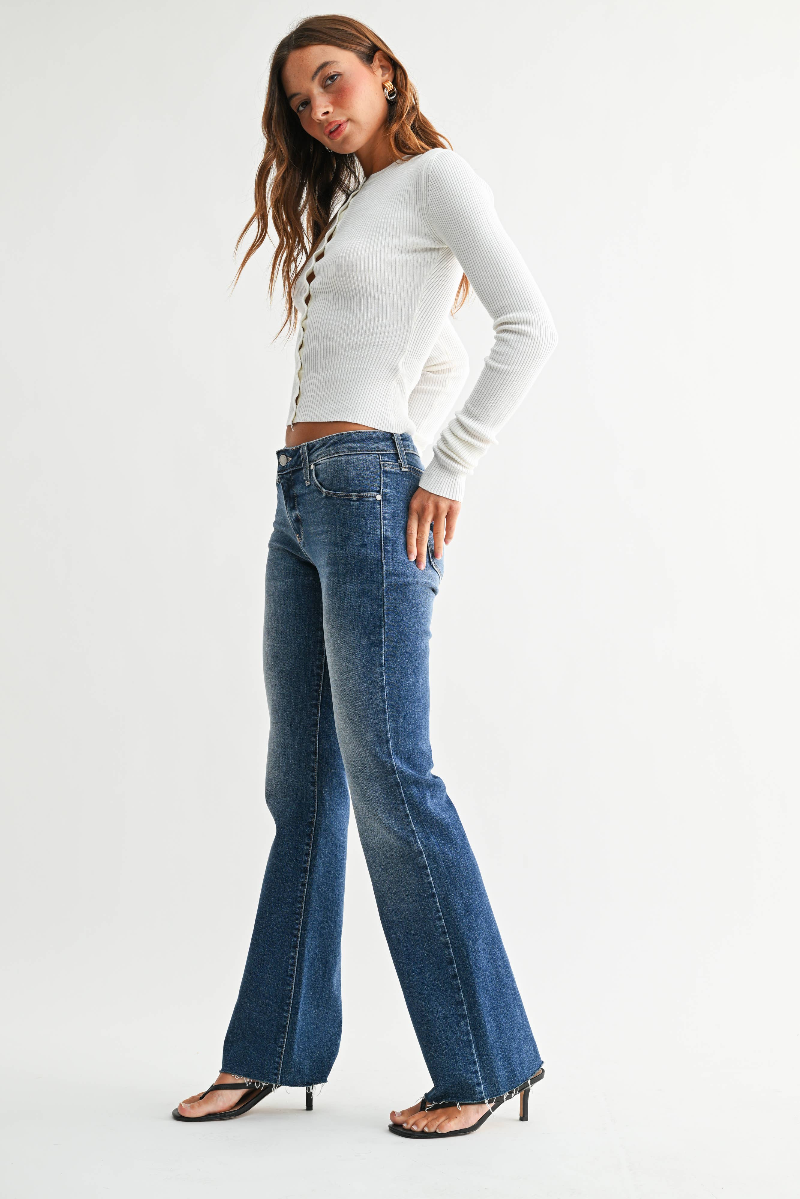 JUST BLACK DENIM - Wholesale Jeans - Dames - BP498J - MED - Lage Bootcut met Lage Taille2