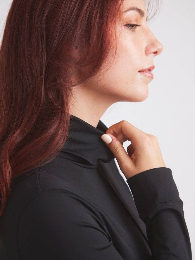 Solid Citizen Equestrian - Wholesale T-Shirt - Women's - Haley | UV Base-layer | Riding top | Turtleneck Sun-shirt | Black5