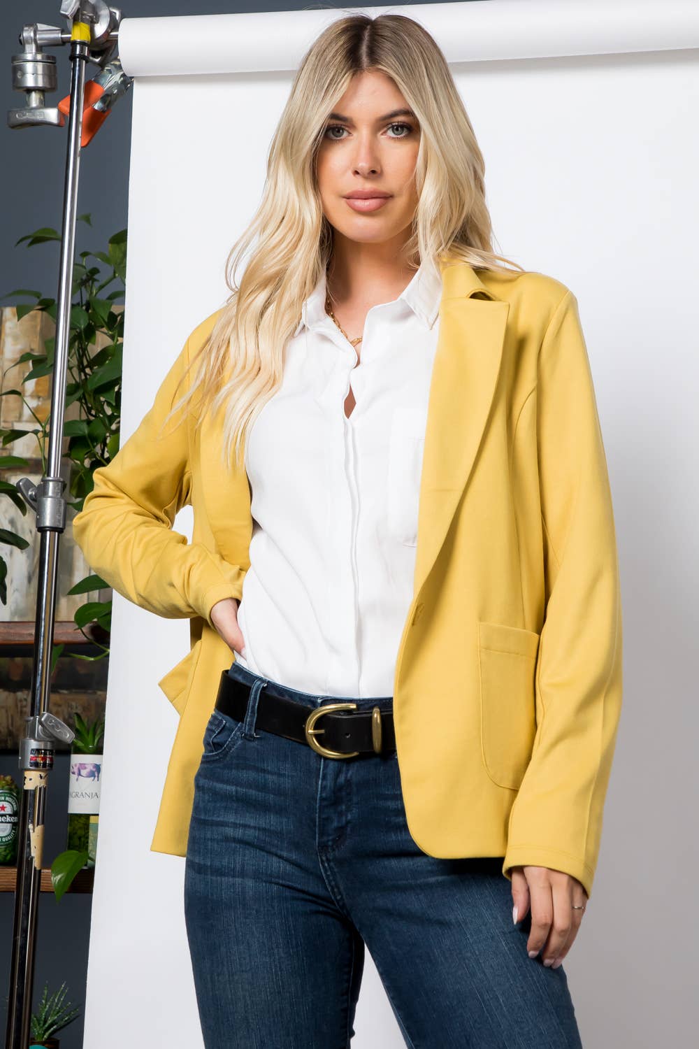 26 International - Wholesale Blazer - Women's - Ponte One Button Front /w Patch Pocket Blazer30