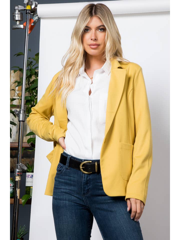 26 International - Wholesale Blazer - Women's - Ponte One Button Front /w Patch Pocket Blazer30