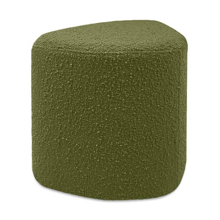 Sgabello Eve tessuto bouclé kaki L45 P35 H35cm per la vendita all'ingrosso da parte di Opjet Paris