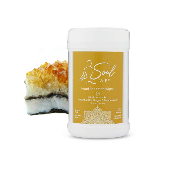 soul wipe hand sanitizing wipe – wholesale Hand sanitiser – Hand Sanitizing Wipe Peppermint and Ginger Essential Oils1