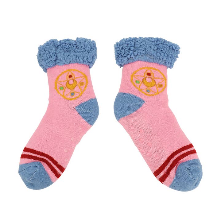 Bioworld Merchandising - Wholesale Socks - Women's - Sailor Moon Symbol Womens Faux Sherpa Lined Quarter Crew Sock2