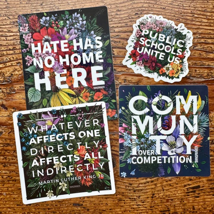 Transpainter - Wholesale Sticker - Hate Has No Home Here Bumper Sticker | No Hate Decal 2