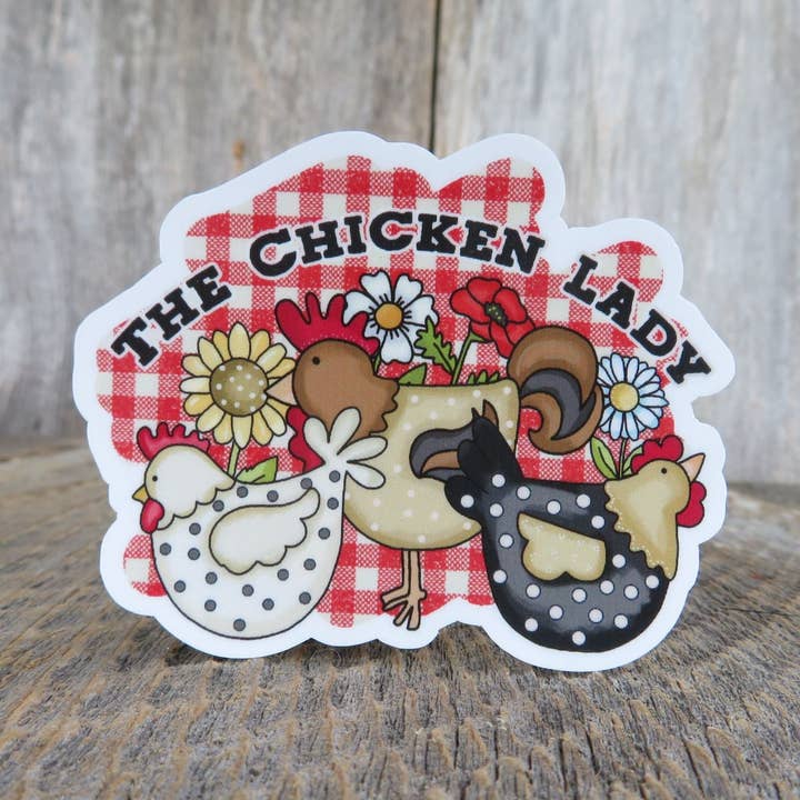The Chicken Lady Aufkleber, wasserdicht, Urban Farming, Kattun, Landhausstil, vollfarbig, für die Aufzucht von Hühnern für den Großhandel von Kirk's Krafts
