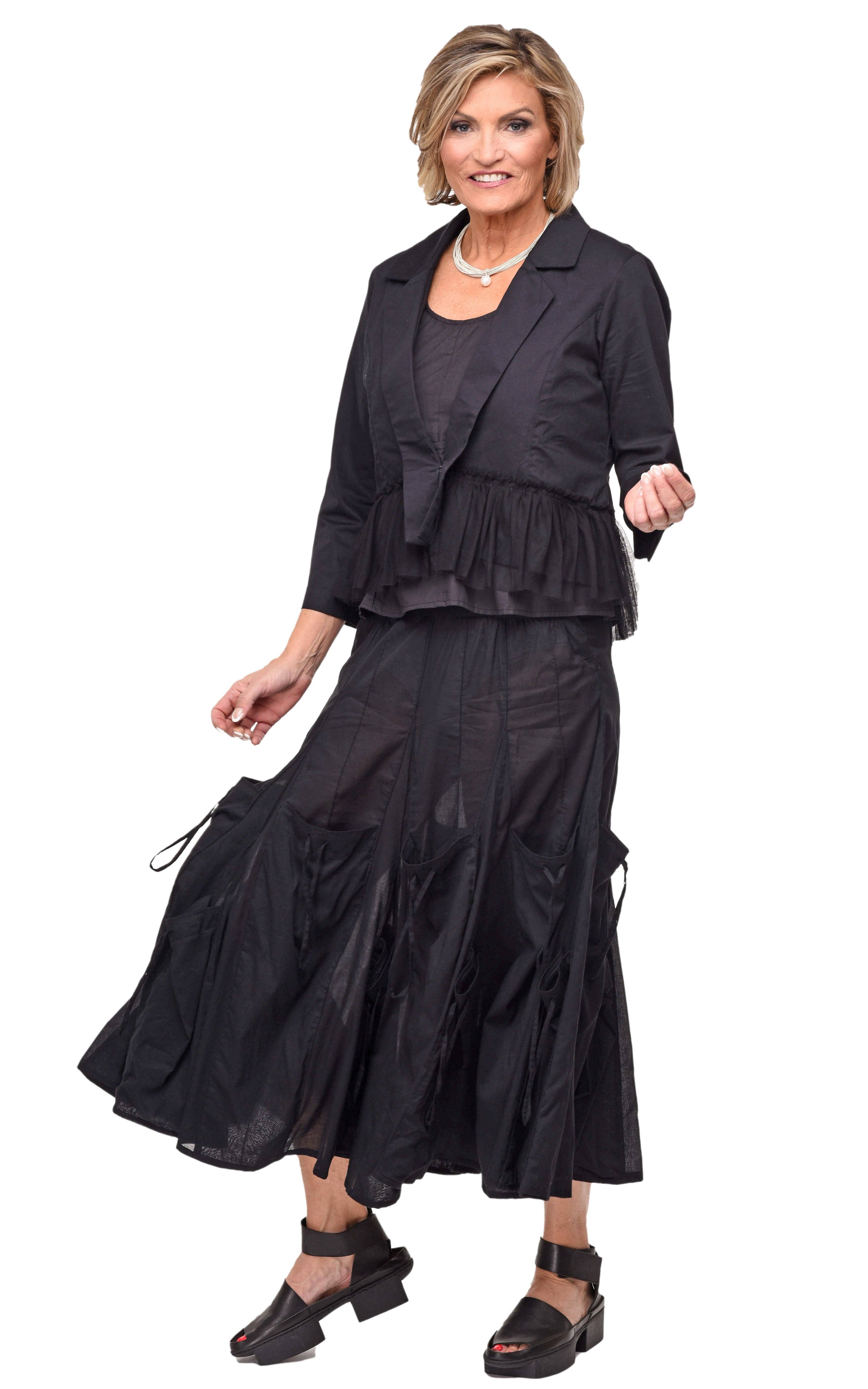 Tulip Clothing - Venta al por mayor Chaqueta - Mujer - Chaqueta Julianna T404 en sarga negra*2