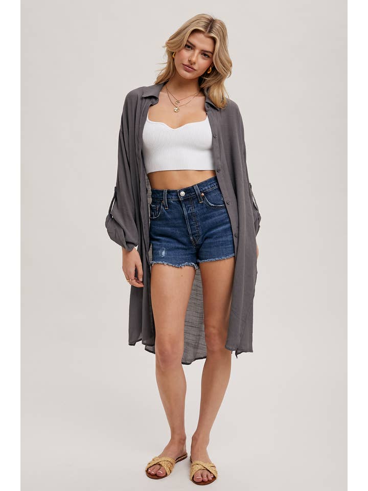 Bluivy – Camisa com botões no colarinho – Mulher por atacado – CAMISA DE PALANGRE VENTILADA COM BOTÕES66