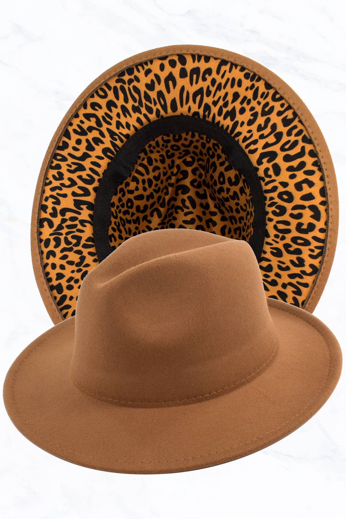 Suzie Q USA - Wholesale Fedora - Women's - Double Sided Color Matching Leopard Jazz Hat9