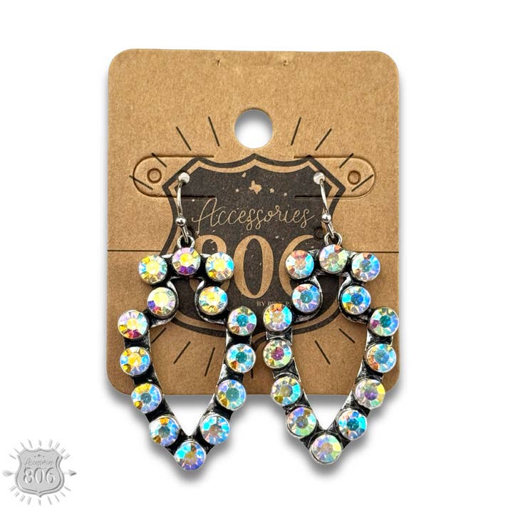 Pink Panache Brands - Wholesale Dangle Earrings - Rhinestone arrowhead earring - LC2