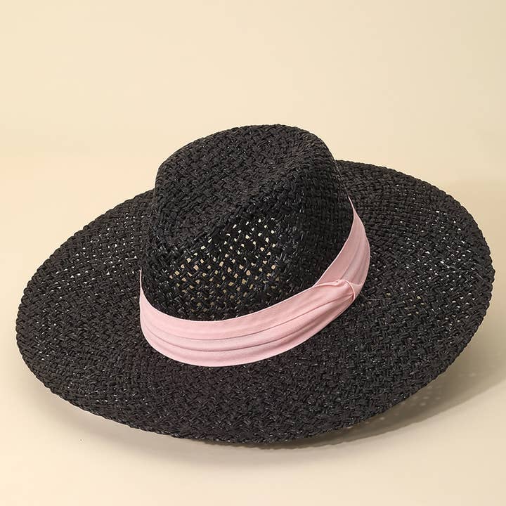 Chapeau de soleil en paille tressée pour la vente par Anarchy Street