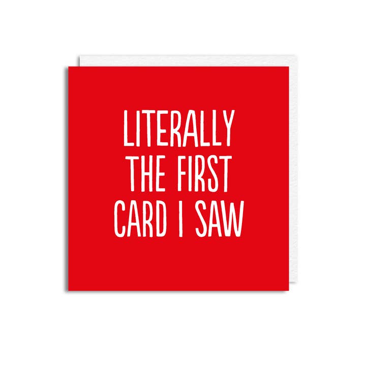 The Buddy Fernandez Card Company - Venta al por mayor Tarjetas de felicitación - Tarjeta divertida para uso diario: «Literally First Card»1