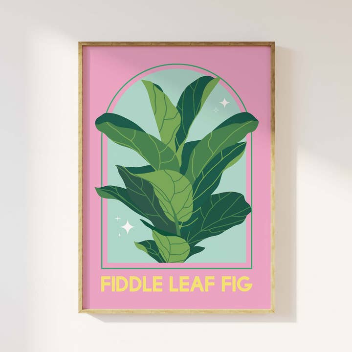 Fiddle Leaf Fig Houseplant Print for wholesale by April Lane Art