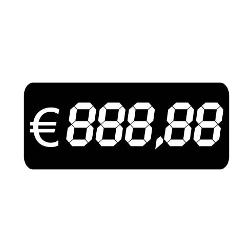 Mini Art Products - Wholesale Sticker - LCD - price label - roll of 500 pieces0