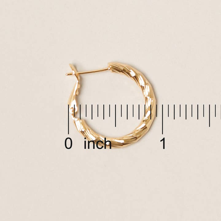 Fashion City - Wholesale Hoop Earrings - XXS-14K Gold Dipped Twisted Omega Closure Hoops