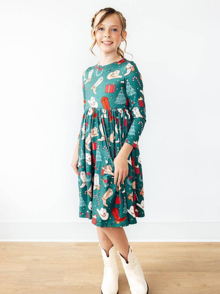 Mila & Rose - Wholesale Dress - Kids - Western Wonderland L/S Pocket Twirl Dress6