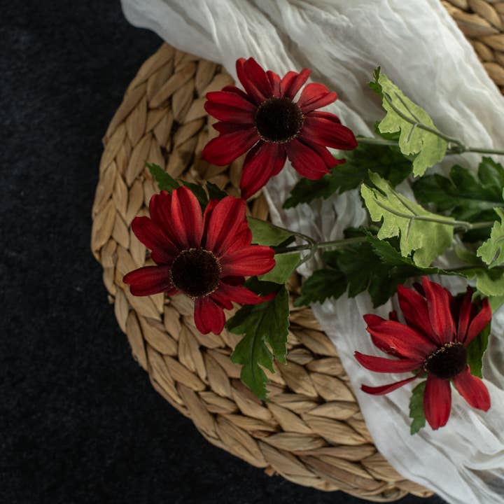 Ragon House - Wholesale Artificial Flowers - 29" RED CHATEAU BLACK EYED SUSAN