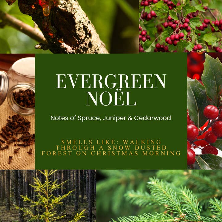 Flame2scent Candle Co. - Wholesale Jar/Filled Candle - Evergreen Noel - Amber Jar - Christmas/Holiday Candle 1