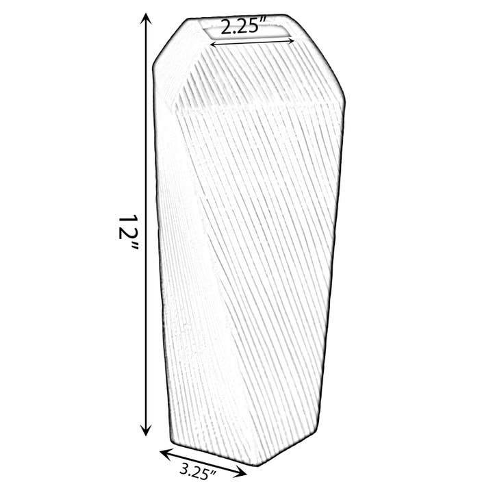 Quickway Imports - Wholesale Vase - Decorative Ceramic Square Twisted Centerpiece Table Vase5