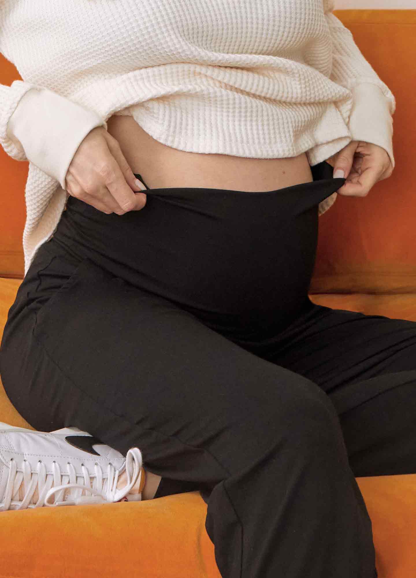 Black The Over/Under Easy Maternity Pant for wholesale on Faire3