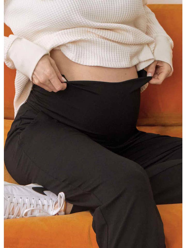 Black The Over/Under Easy Maternity Pant for wholesale on Faire3