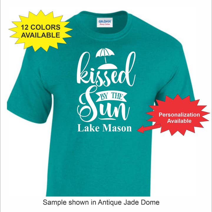 Camiseta Kissed By The Sun por atacado de Premier Gifts and More