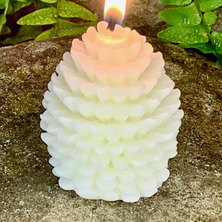 Pinecone Molded Candles for wholesale by Boujee Bee
