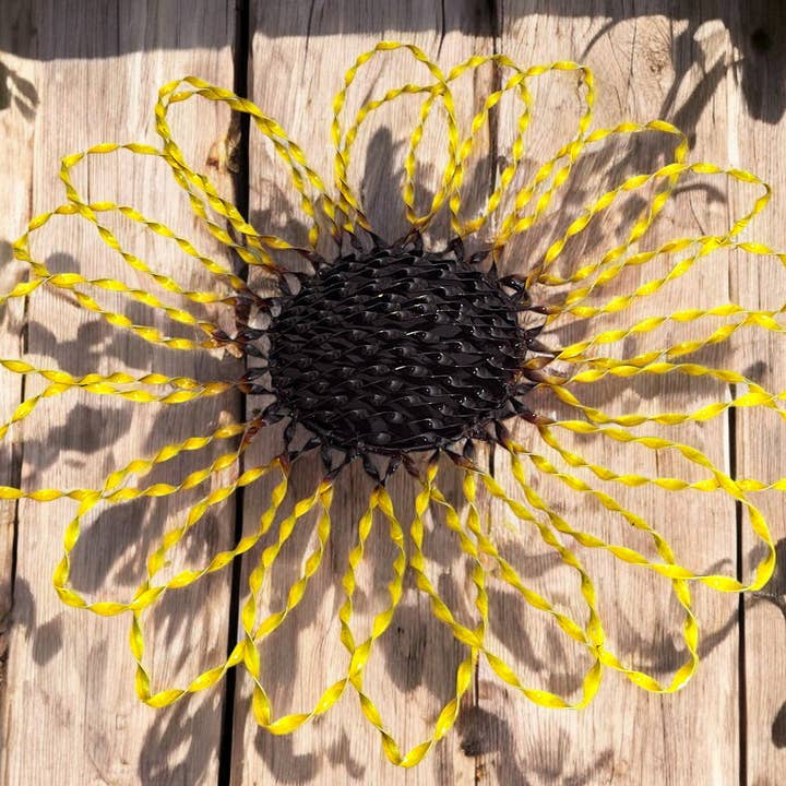 Blue Goat Garden Decor - Wholesale Wall Accent - Colorful Metal Sunflower Wall Art