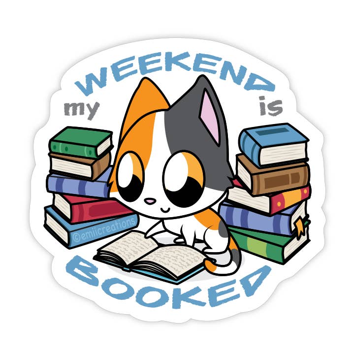 Emii Creations – Engroshandel Klistermærke – Cat Weekend reserveret klister2