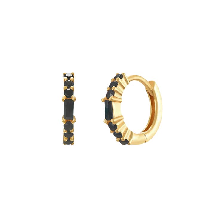 Aurielle hoops black for wholesale by Rosies