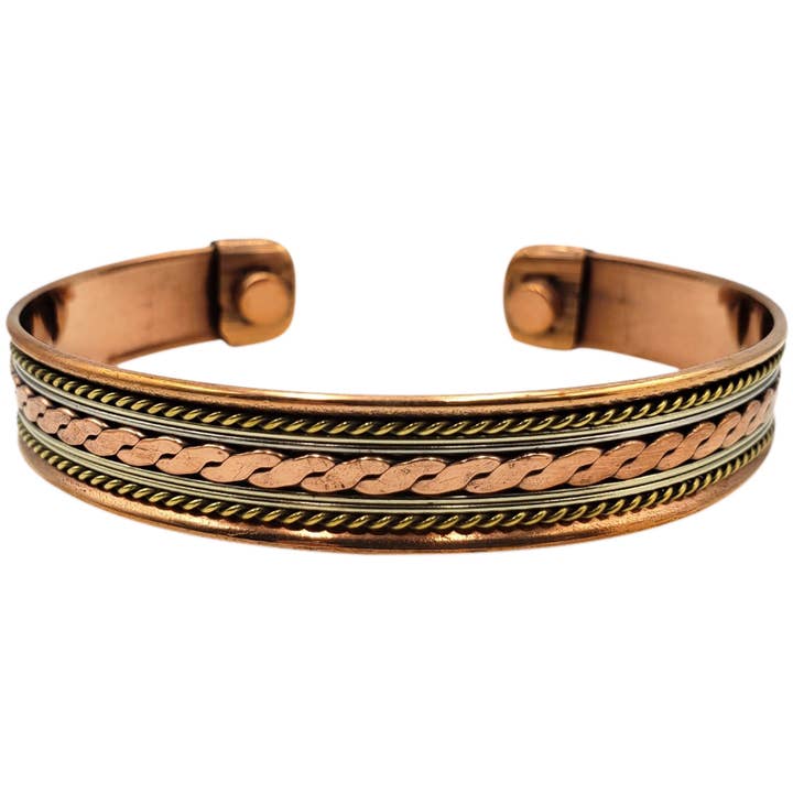 Treasure Jewelry - Wholesale Cuff Bracelet - Pure Copper Magnetic Bracelet Arthritis Pain Therapy19