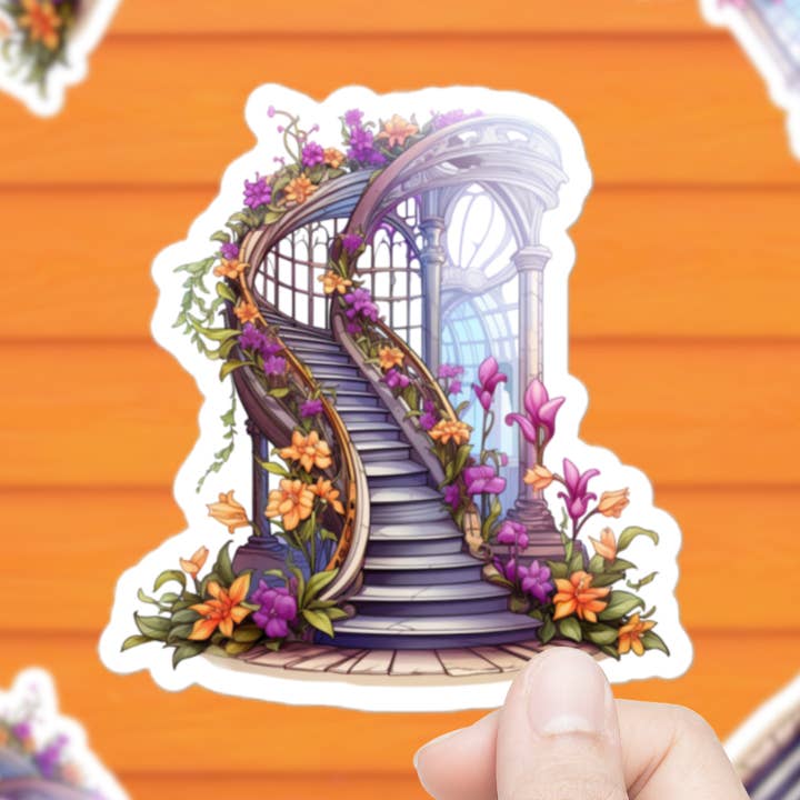 Spring Enchanting Staircase Sticker for wholesale by Mystical Clarity