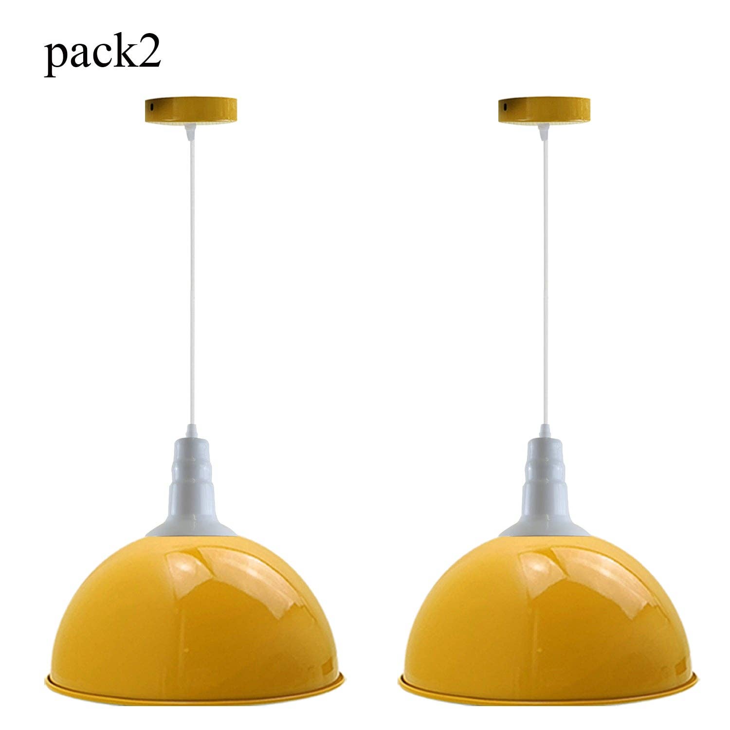 Ledsone – wholesale Chandelier/hanging light – 2 Pack Modern Vintage Industrial Retro Loft Metal Ceiling Lamp Shade Pendant Light~35755