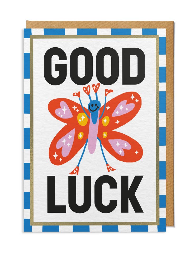 Good Luck Card — "Good Luck" Butterfly for wholesale by SANDERS DE ROEPER