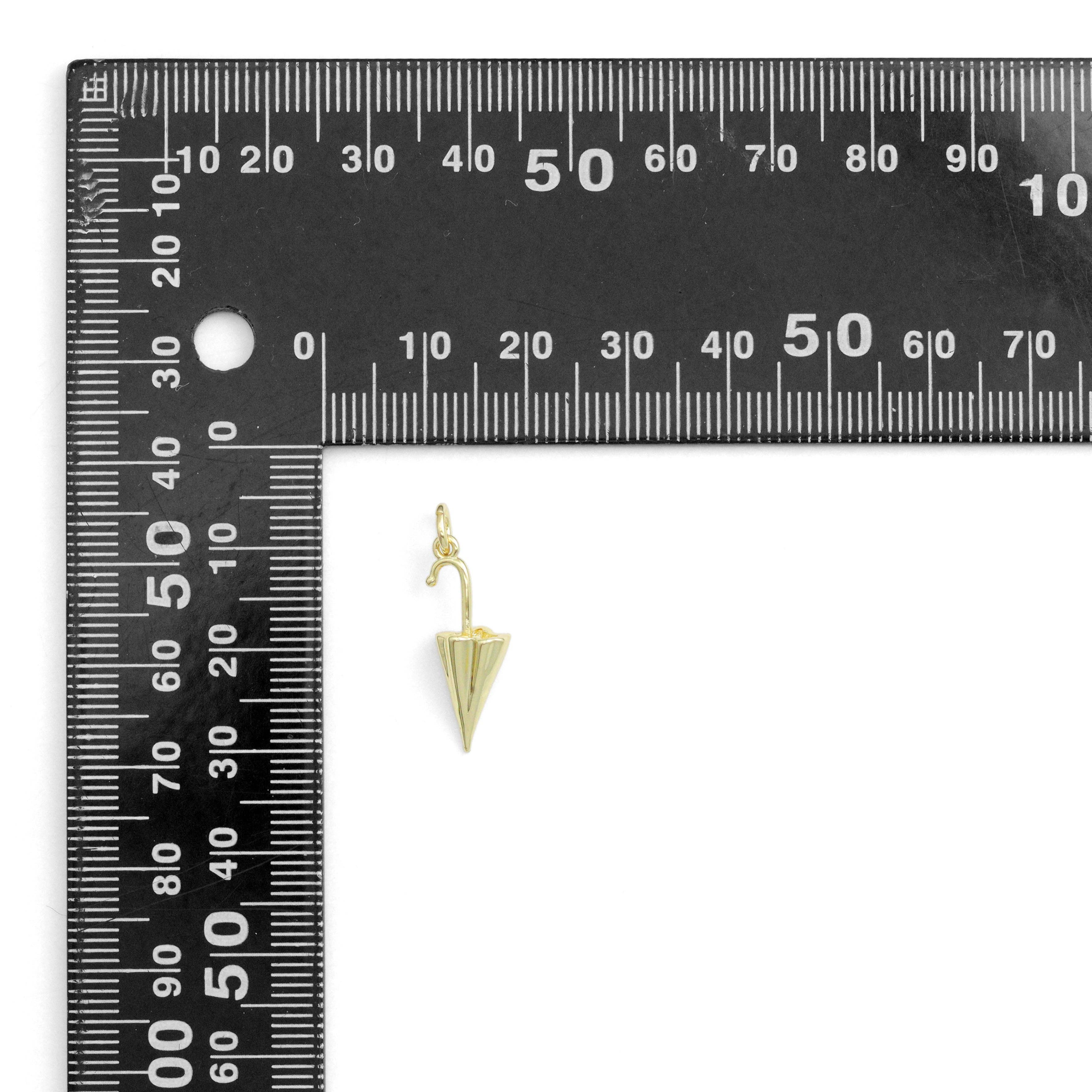 BestBeads&Beyond – wholesale Individual charm/pendant – Gold Umbrella Shape Charm Pendant, Sku#L7231