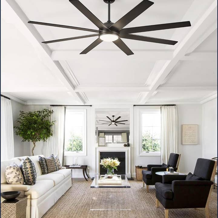 65 Inch Ceiling Fan With Lights Remote Black Indoor Outdoor for wholesale on Faire6