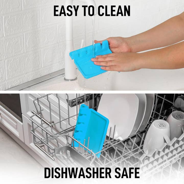 Zulay Kitchen - Wholesale Spoon Rest - Silicone Utensil Rest with Drip Pad for Multiple Utensils5