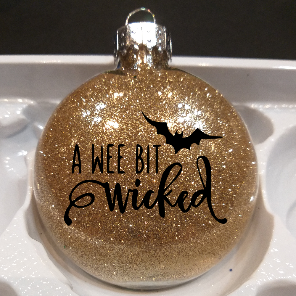 Witchcrafted in MI - Wholesale Ornament - Wee Bit Wicked Glitter Christmas Ornament Shatterproof Horror Halloween Metaphysical7