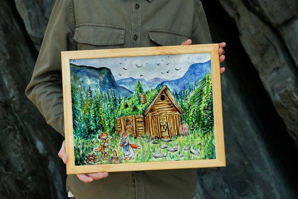 Aquabun - Wholesale Art Print - Scandinavian Foxes Print1