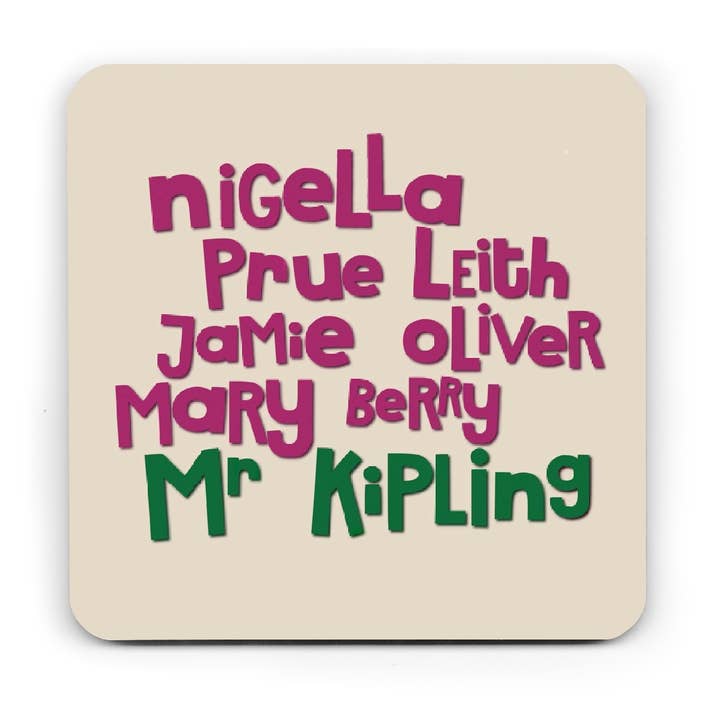 Funny Coaster - Mr Kipling Coaster - Cake Lovers Coaster for wholesale by Pickled Prints