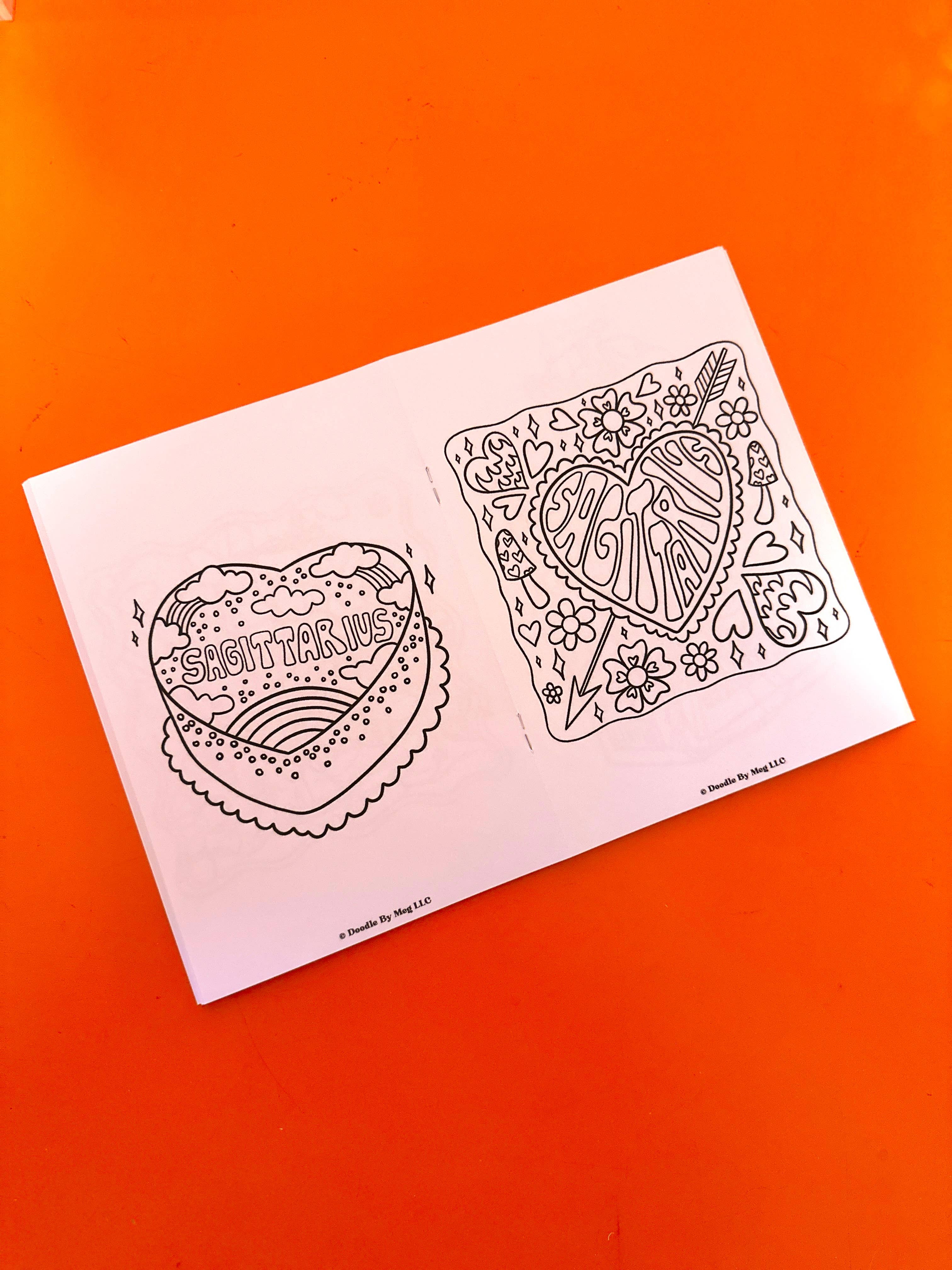 Doodle By Meg - Wholesale Coloring & Activity Book - Adult - Sagittarius Zodiac Coloring Book1